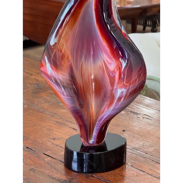 "Flame" by Dino Rosin (Italian B. 1949) Murano Art Glass Sculpture For Sale - Image 6 of 9
