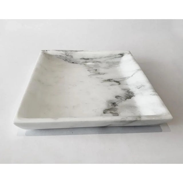 "A" marble tray - Morfosi Dimensions: D 30 x W 30 cm Materials: White Carrara marble. Available in custom dimensions and...