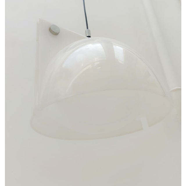 Space Age White Orione Pendant by Lampa Brazzoli for Guzzini, 1970s For Sale - Image 9 of 15