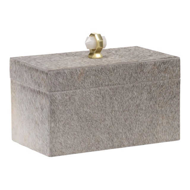 Hide Lodge Box in Gray For Sale