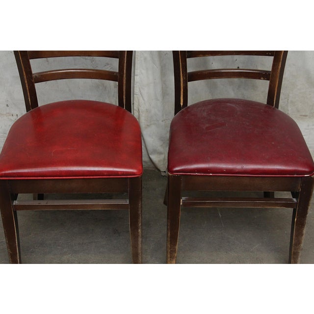 Pair of Chairs With Red Seats For Sale - Image 4 of 8