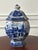 For those who love blue and white, but with a European influence; this had painted lidded vase is a wonderful piece to add...