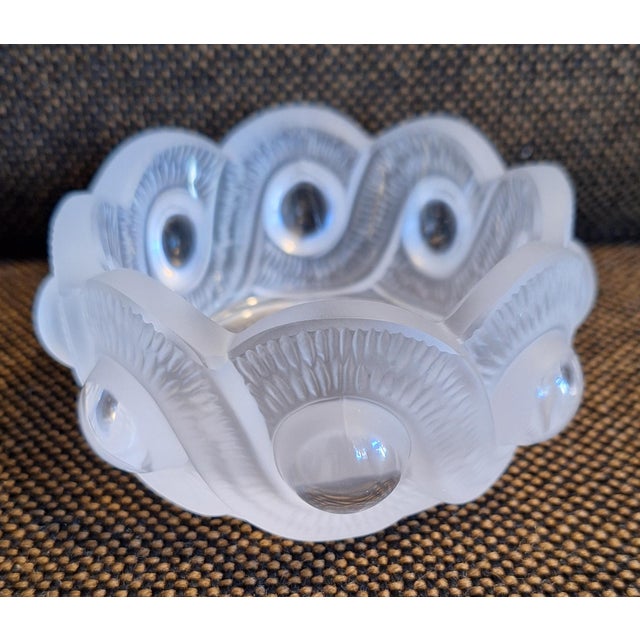 1970s Vintage Gao Bowl in Satin-Finished Crystal Glass by Lalique, 1970s For Sale - Image 5 of 5