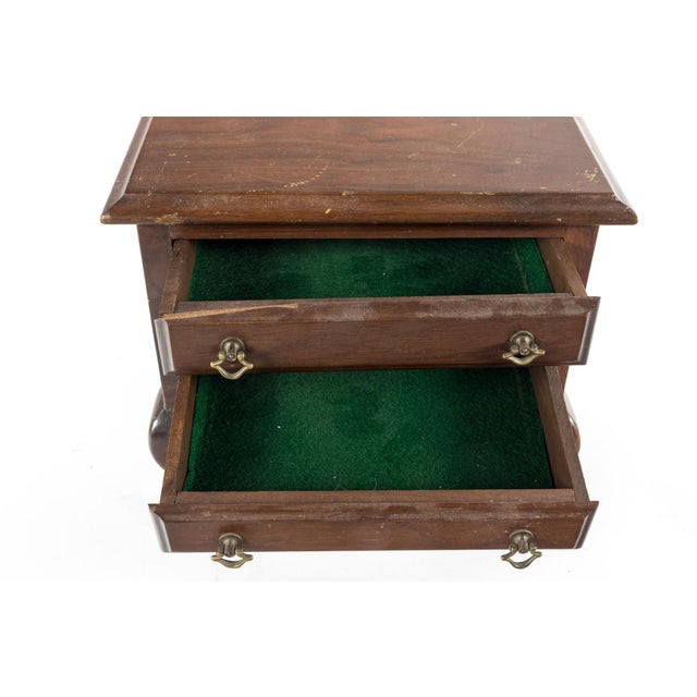 Vintage Salesman Sample Queen Anne Style Two Drawer Side Table For Sale - Image 11 of 11