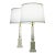 Matched Pair Lenox Quoizel Neoclassic Hollywood Regency Modern Column Porcelain Table Lamps 1960's For Sale