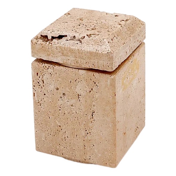 Italian Travertine Box attributed to Cerri Nestor, 1980s For Sale