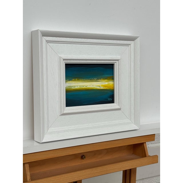 Textile Golden Horizon - Miniature Abstract Landscape Art Study by Contemporary Artist, 2025 For Sale - Image 7 of 14