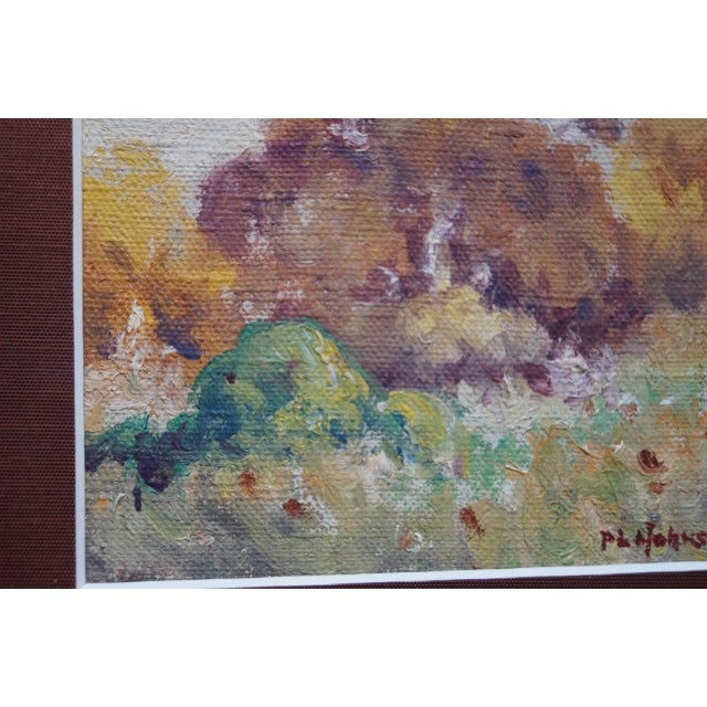 Textile Peter Lanz Hohnstedt Texas Hill Country Landscape Painting, 1930s For Sale - Image 7 of 8
