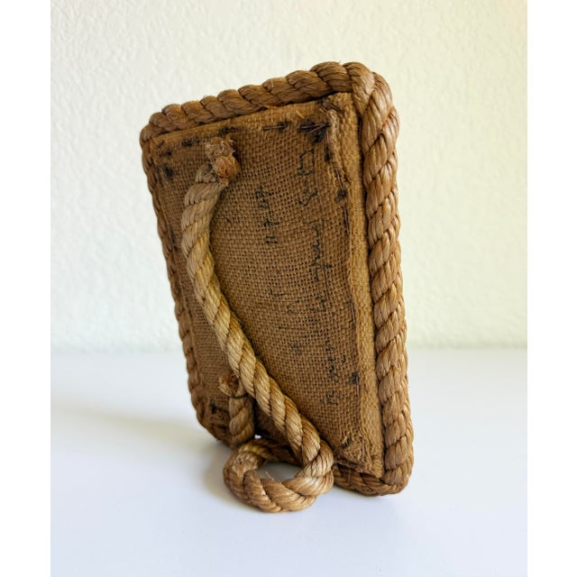Audoux-Minet Style Rope & Nail Picture Frame For Sale In Sacramento - Image 6 of 12