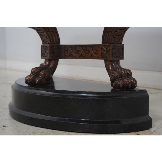 Maitland Smith Marble Top Rams Head Regency Console Table For Sale In Philadelphia - Image 6 of 15