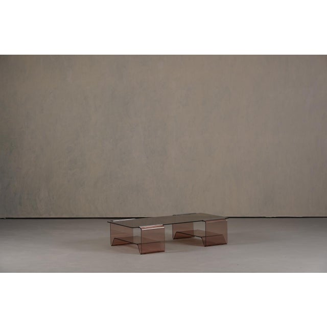 Vintage Acrylic Glass and Glass Coffee Table by Michel Dumas for Roche Bobois, 1970s For Sale - Image 10 of 10