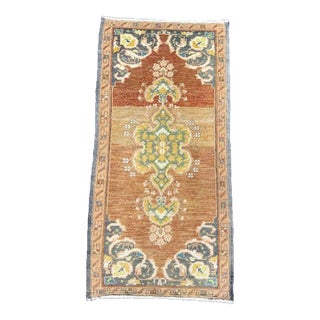 Turkish Mini Rug Oriental Hand Knotted Vintage Rug 1'7" x 3'2" #17492 For Sale
