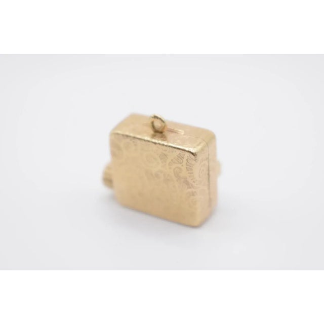 Late 20th Century Colibri Gold and Turquoise "Musical" Piano Charm For Sale - Image 4 of 9