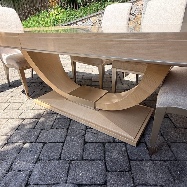 Caracole Fan Expanding Dining Table With Set of 8 Side Chairs For Sale - Image 11 of 14