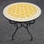 Moroccan 32" Handcrafted Yellow and White Rafraf Moroccan Mosaic Table For Sale - Image 3 of 7