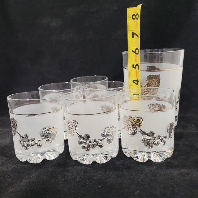 Mid-Century Modern Cerve DeValbor Cocktail Glasses & Mixing/Ice Carafe Set- 7 Pieces For Sale In Tampa - Image 6 of 11