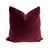 Large 24" Burgundy Mohair Pillows - A Pair For Sale - Image 4 of 5