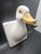 Vintage white ceramic duck or goose head wall-mounted towel, robe, or apron holder