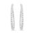 Contemporary 18K White Gold 3 5/8 Cttw Round Diamond Curved Inside-Outside Hoop Earrings, A Pair For Sale - Image 3 of 5