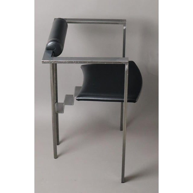 Postmodern Model Trix Chair in Leather and Metal from K.F. Forster for KFF Design, 1980s For Sale - Image 17 of 18