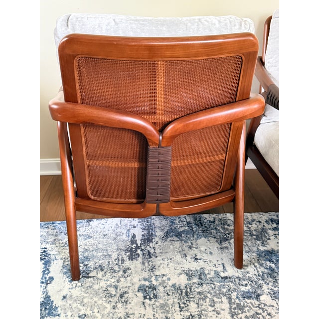 Brown Pair McGuire Knot Lounge Chairs For Sale - Image 8 of 13