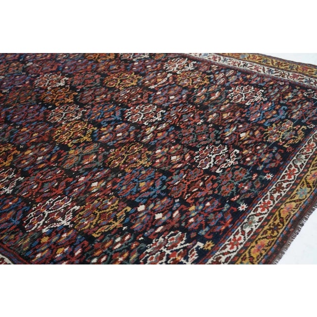 Black Antique Kurdish Rug 4'7'' x 7'6'' For Sale - Image 8 of 11