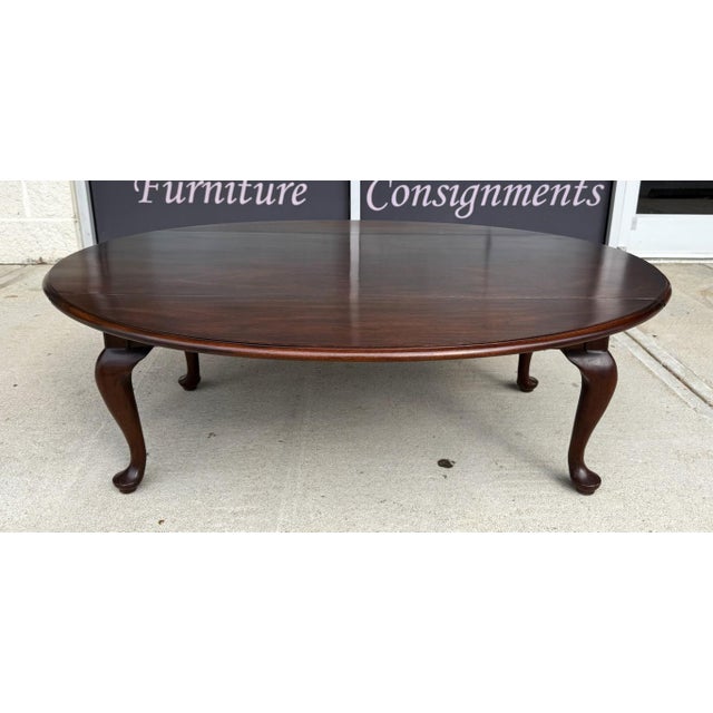 1970s Henkel Harris Solid Mahogany Drop-Side Coffee Table For Sale - Image 10 of 17