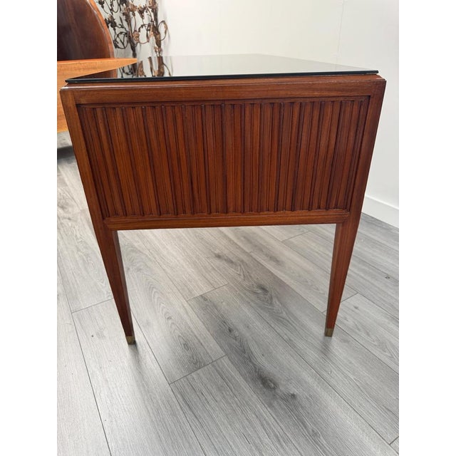 Paolo Buffa Semi-Curved Desk attributed to Paolo Buffa by Paolo Buffa, 1950s For Sale - Image 4 of 10