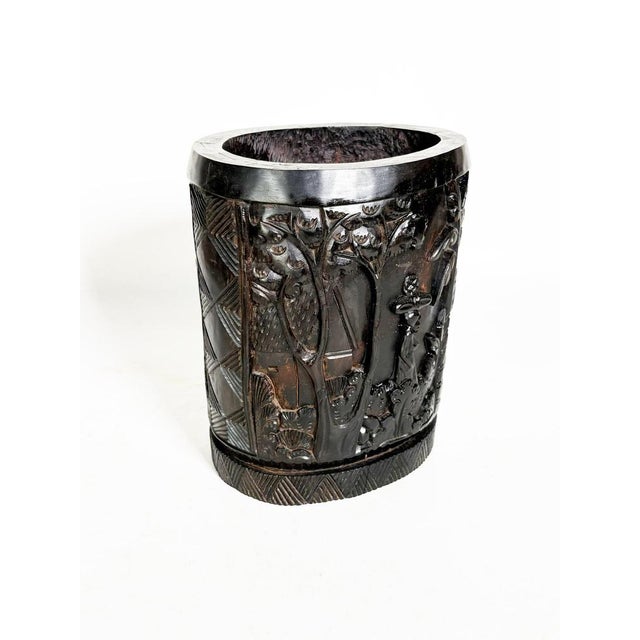 1950s Wooden Brush Holder from Benin, 1950 For Sale - Image 5 of 8