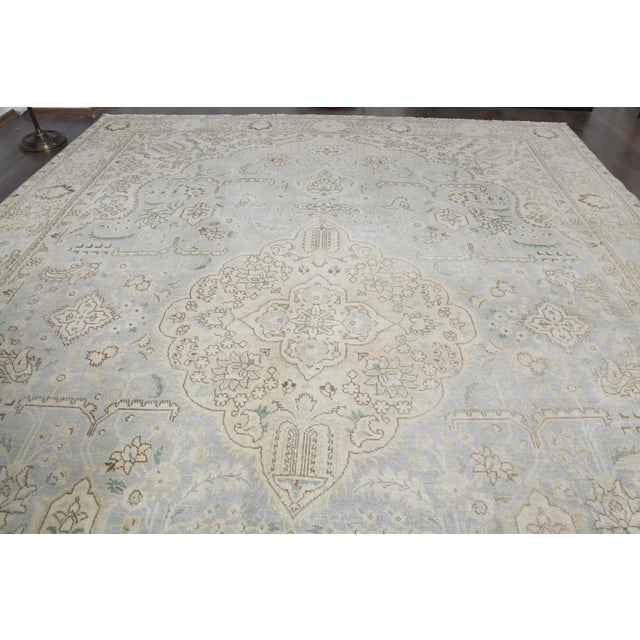 1970s Vintage Persian Handmade Wool Cotton Orange Area Rug For Sale In San Francisco - Image 6 of 11