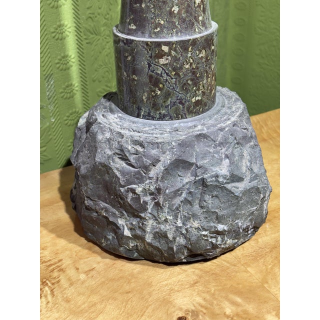 English Serpentine Stone Lighthouse Lamp 1930s by Unknown for Unknown, 1920s For Sale - Image 6 of 11
