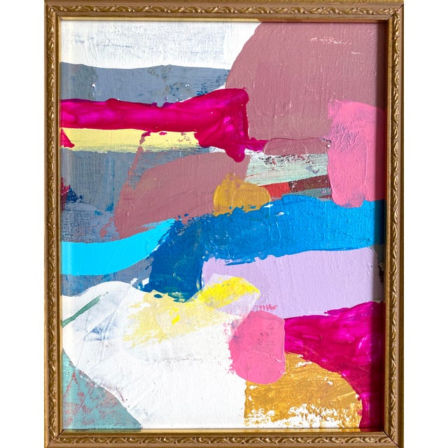 Abstract "Island Hopping" 2025 Framed Painting by Jessalin Beutler For Sale - Image 3 of 3