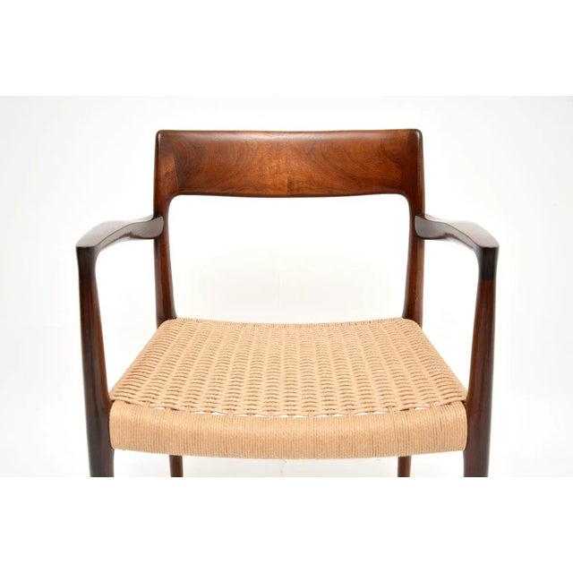 Brown Vintage Danish Model 57 Chair by Niels Moller, 1960 For Sale - Image 8 of 13