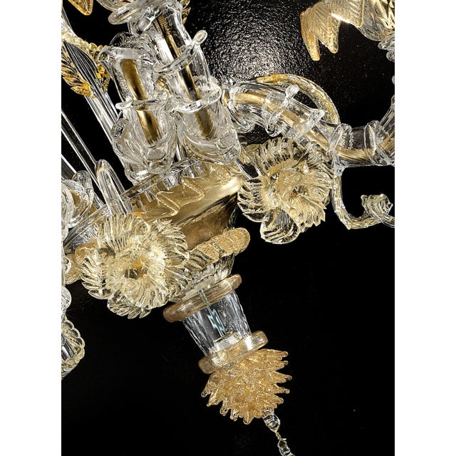 2020s Venetian "Ca Rezzonico" Murano Glass Gold Wall Sconce For Sale - Image 5 of 5