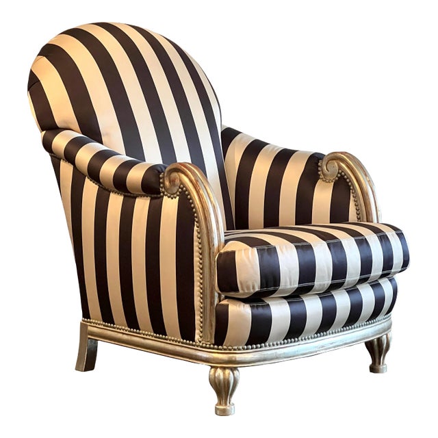 2000s Jf Chen Art Deco Bergere, From a Mario Buatta Commission Chairish