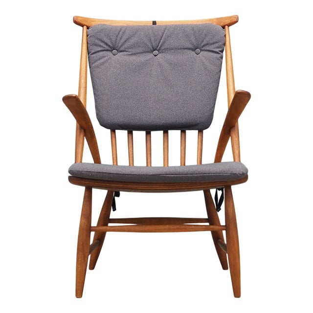 Danish Beech Chair by Illum Wikkelsø for Niels Eilersen, 1960s For Sale