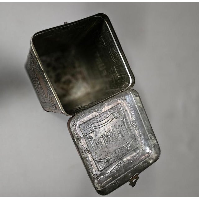 Metal Vintage Candy Cookies Box from Fürth, France, 1940s For Sale - Image 7 of 17