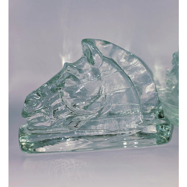 Mid 20th Century Pittsburgh Corning Mid-Century Modern Glass Bookends- Set of 2 For Sale - Image 9 of 12
