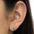 Haus of Brilliance .925 Sterling Silver 1/5 Cttw Round Brilliant-Cut Green Diamond Classic 4-Prong Stud Earrings (Fancy Color-Enhanced, I2-I3 Clarity) For Sale - Image 4 of 5