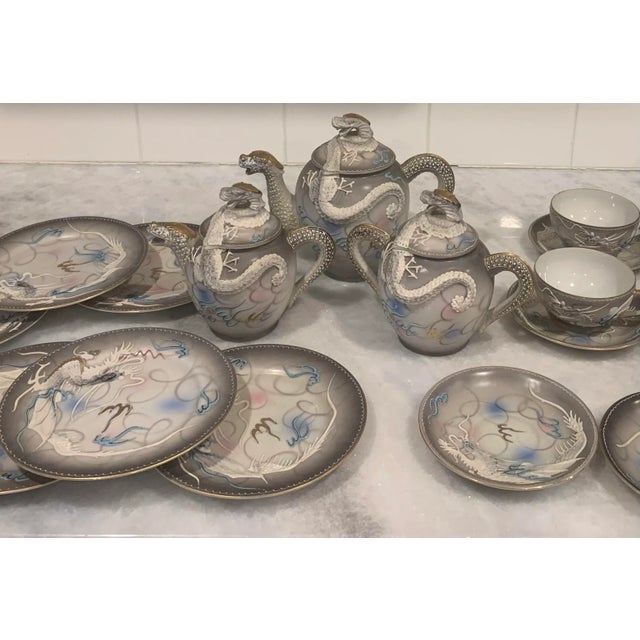 Moriage Dragon Ware Tea Set, 18 Pieces For Sale - Image 10 of 13