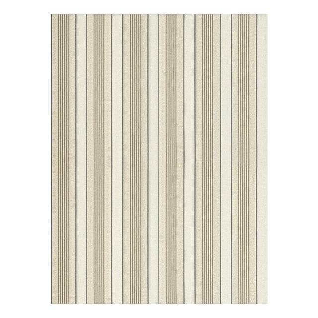 The House of Scalamandré Arlo Stripe Wallpaper, Dune For Sale