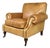 Pottery Barn Brooklyn Leather Armchair on Casters For Sale