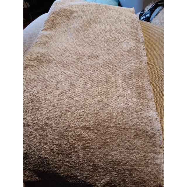 The House of Scalamandre Scalamandre Beige-Gold Nubby Boucle Heavy Upholstery Fabric- 2 Yards For Sale - Image 4 of 8