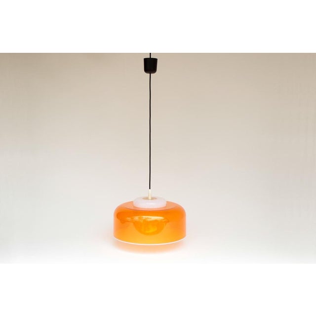 Space Age Orange Pendant Lamp, 1960s For Sale - Image 10 of 11