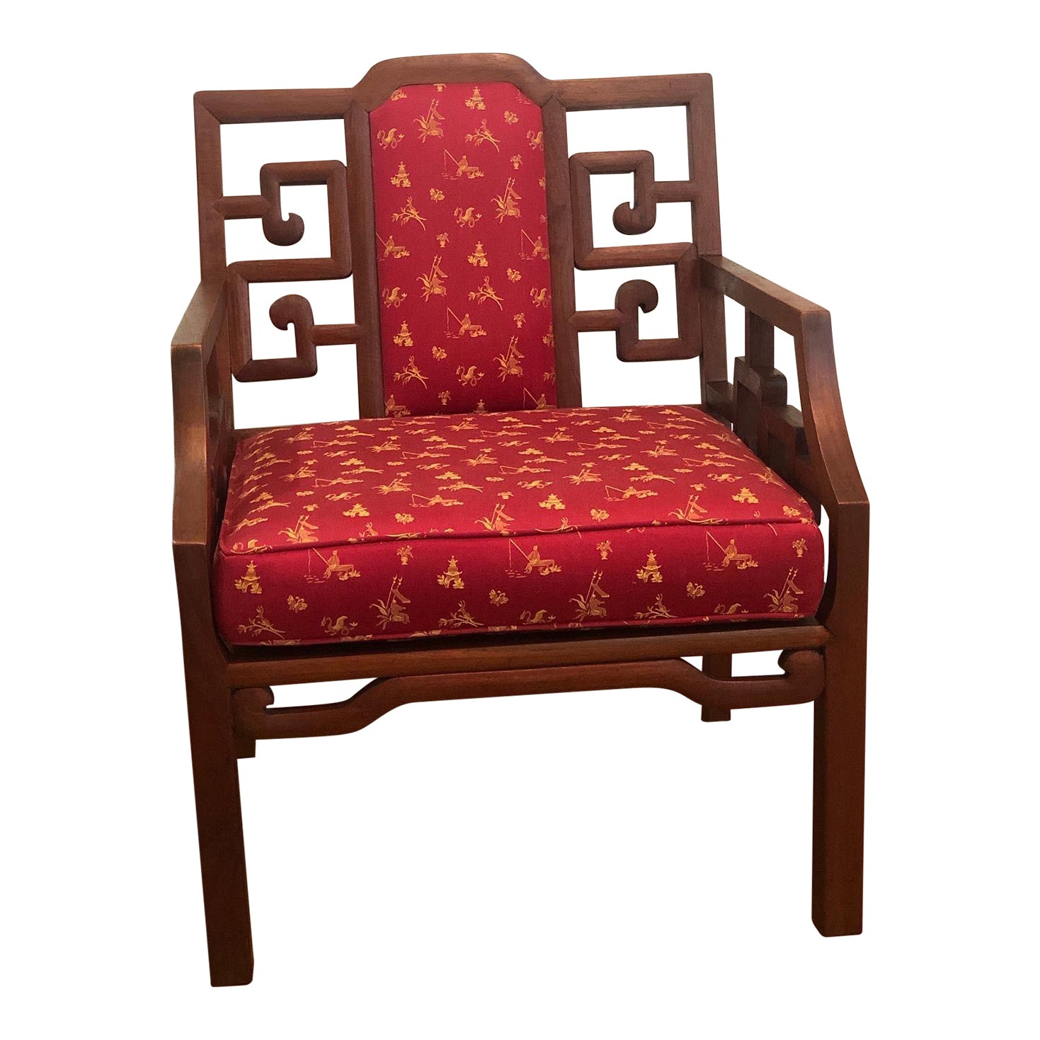 Mid 20th Century Hand Carved Chinese Rosewood Chair Chairish