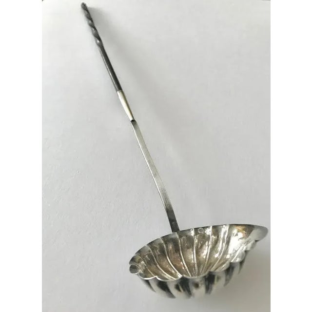 Antique French Silver Toddy Ladle 18th Century Hallmark 950 Pure Sterling For Sale - Image 4 of 9