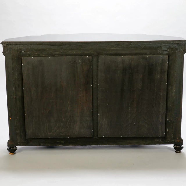 Italian Ebonised Mahogany Console with Mirrored Back For Sale - Image 9 of 10