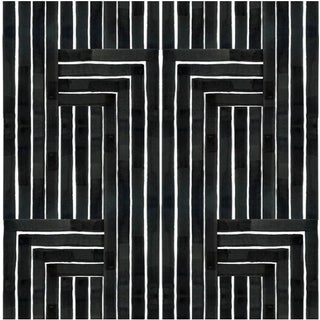 Chiseled Black & White Prepasted Wallpaper For Sale