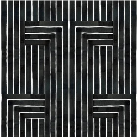 Chiseled Black White Prepasted Wallpaper Chairish