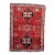 1940s, Vintage Persian Shiraz Rug, Tribal Triple Medallion, Red Field, 4 X 5 For Sale